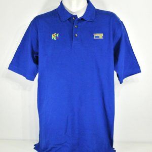 BLOCKBUSTER VIDEO Nintendo 64 Vintage Employee Uniform Polo Shirt Blue Size XL